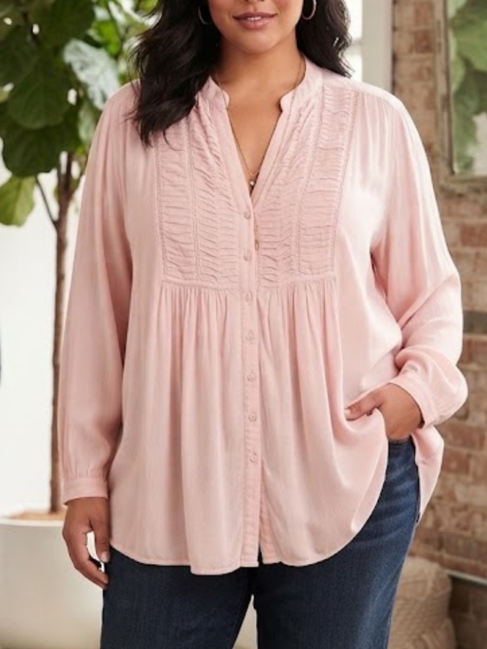 Avenue Pink Tunic Top